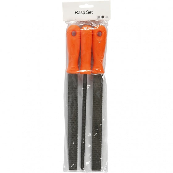 raspen oranje 20 cm 3 stuks plat/rond/halfrond