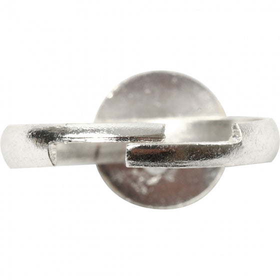 ring voor de vinger verzilverd 3 stuks