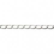 schakelketting Jasseron 1 m zilver 6 mm ovaal