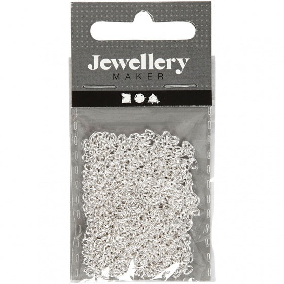 schakelketting Jasseron 2 m zilver 3 mm ovaal