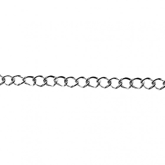 schakelketting Jasseron 2 m zilver 3 mm ovaal