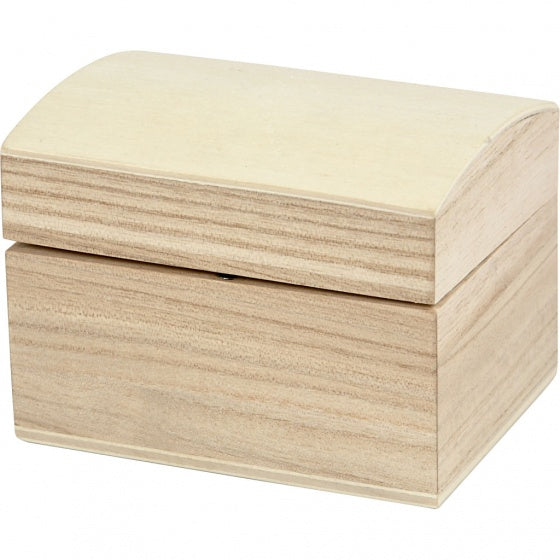schatkist met magneet hout 8 x 6 x 4