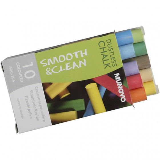 schoolbordkrijt junior 8 cm multicolor 100 stuks