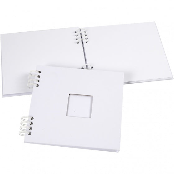 scrapbook spiraal gebonden 20 x 20 cm wit