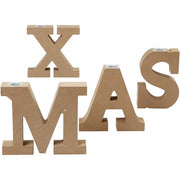 set kandelaars X-Mas hout 14