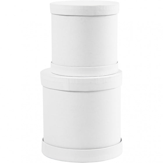 set Trommeldozen karton 11-13 cm wit 2 stuks