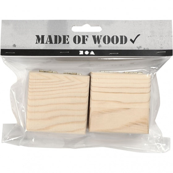 sieradendoosje hout unisex 6 x 6 x 3