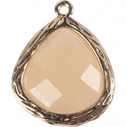 sieradenhanger 15 x 18 cm rond beige