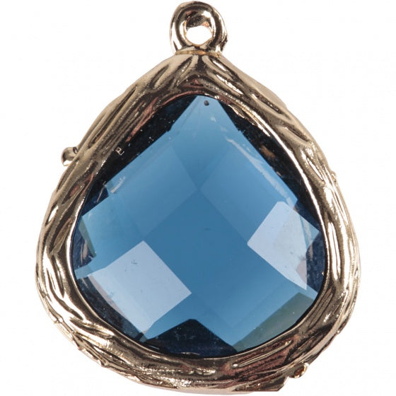 sieradenhanger 15 x 18 cm rond blauw