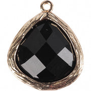 sieradenhanger 15 x 18 cm rond zwart