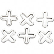 sieradenhangers 14 x 14 mm 6 stuks zilver