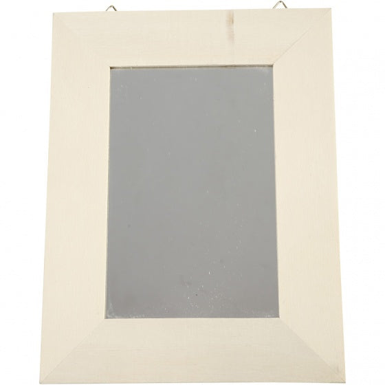spiegel hout 21 x 16 cm blank per stuk