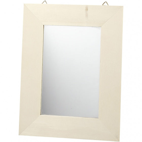 spiegel hout 21 x 16 cm blank per stuk
