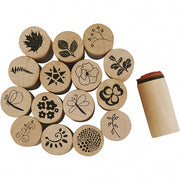 stempels bloemen en bladeren 20 mm 15 stuks