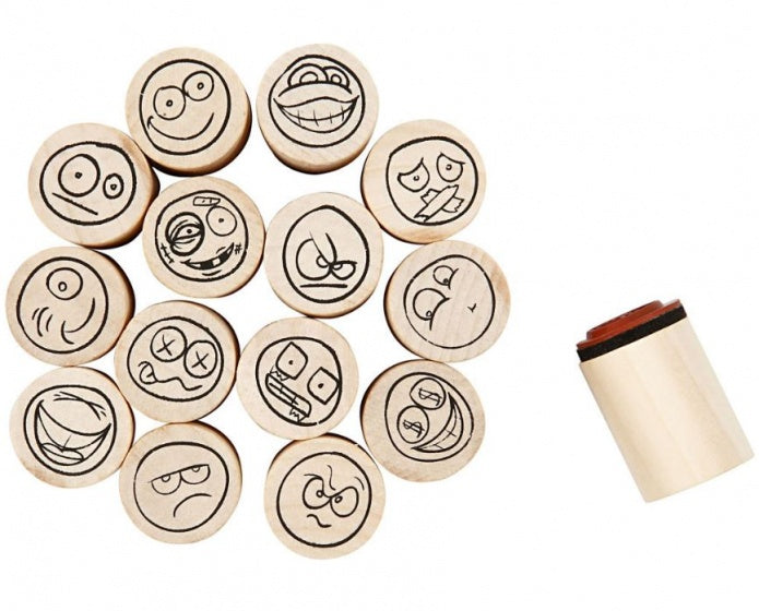 stempels smileys 20 mm 15 stuks
