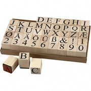 stempelset alfabet 20 x 20 mm 45-delig