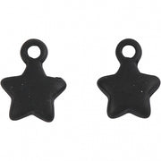 sterretjes 8 mm rond 4 stuks zwart