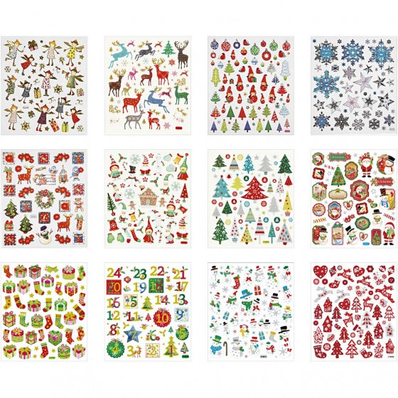 Stickerboek kerstmis 12 vellen 15