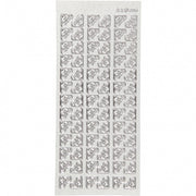 stickers glitter zilver hoeken patroon