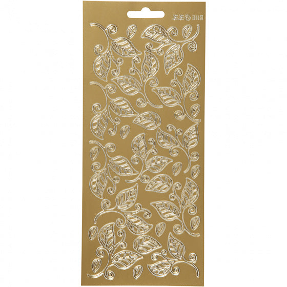 stickers goud bladeren patroon