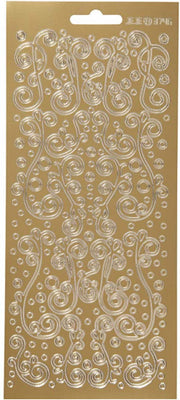 stickers goud swirl patroon