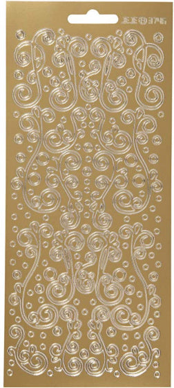 stickers goud swirl patroon