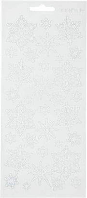stickers wit sneeuwvlokjes patroon