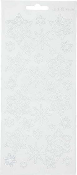 stickers wit sneeuwvlokjes patroon