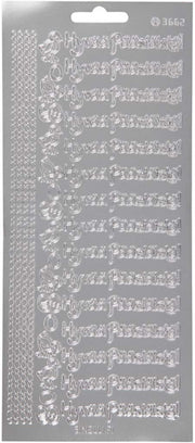 stickers zilver Hyvaa Pääsiäistä patroon
