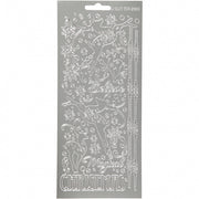 stickers zilver kerstmis rendieren