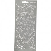 stickers zilver wijnstokken patroon