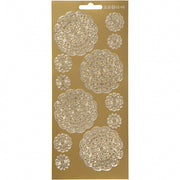 stickervel goud bloemen