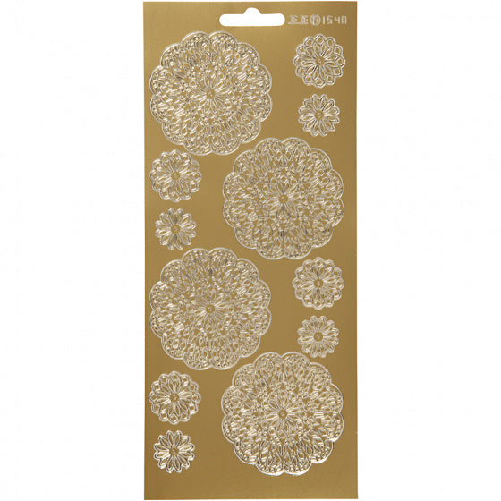 stickervel goud bloemen