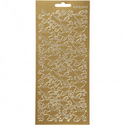 stickervel goud duiven