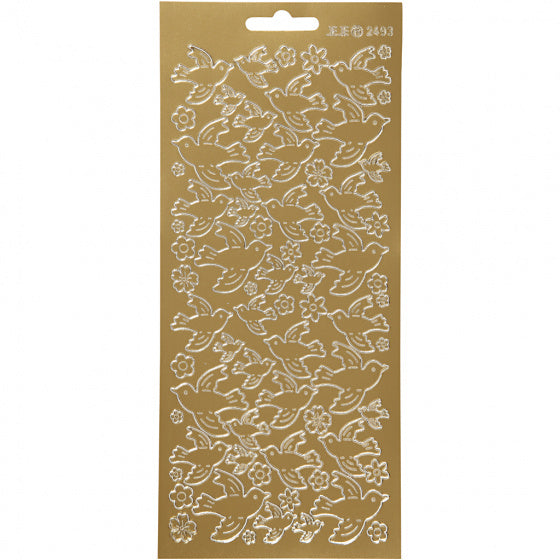 stickervel goud duiven