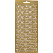 stickervel goud Gefeliciteerd Fins 1 vel