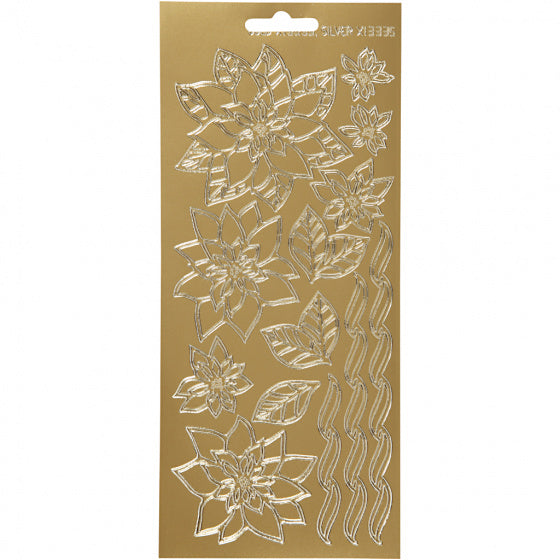 stickervel goud kerstster