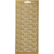 stickervel goud Uitnodiging Fins 1 vel