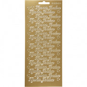 stickervel goud Vrolijk Kerstfeest Fins 1 vel