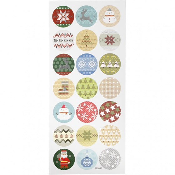 stickervel kerstborduursels 23 x 10 cm 21 stuks