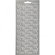 stickervel metallic zilver Uitnodiging Fins 1 vel