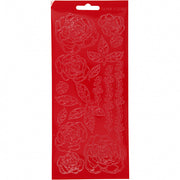 stickervel rood rozen 1 vel