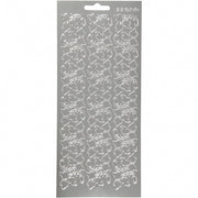 stickervel zilver bladeren