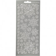 stickervel zilver sneeuwvlokken