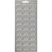 stickervel zilver voetjes