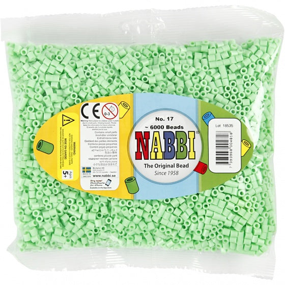 strijkkralen pastel groen 6000 stuks