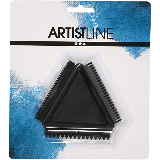 structuurkam 9 cm zwart rubber