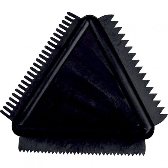 structuurkam 9 cm zwart rubber
