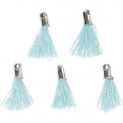 tassels 10 mm 5 stuks turquoise