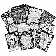 velours plaatjes zwart 25 x 19 cm 16 stuks